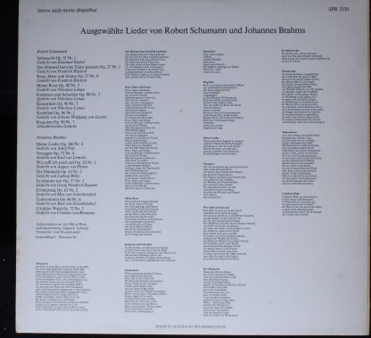 Preiser Records SPR 3330 - Ausgewählte Lieder Von Robert Schuman - Image 2