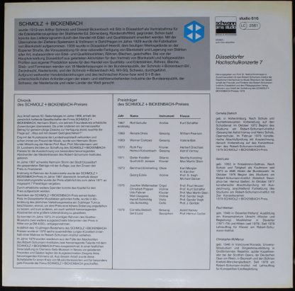 Schwann AMS Studio 616 - Schmolz + Bickenbach-Preis 1979 - Düsse - Image 2