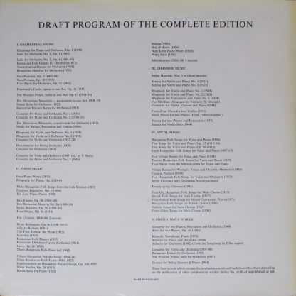 Hungaroton SLPX 11479 - Sonata For Two Pianos And Percussion / S - Image 2