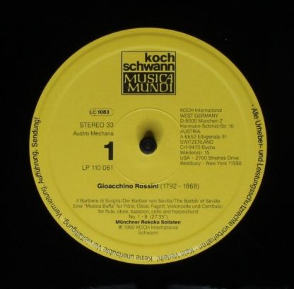 Koch Schwann Musica Mundi 110 061 - Il Barbiere Di Siviglia - Image 3