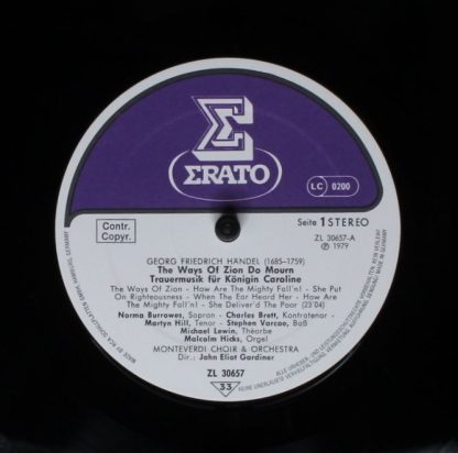 Erato ZL 30657 - The Ways Of Zion Do Mourn - Trauermusik Für Kön - Image 3