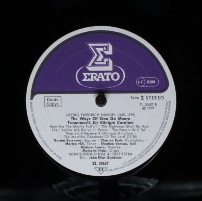 Erato ZL 30657 - The Ways Of Zion Do Mourn - Trauermusik Für Kön - Image 4