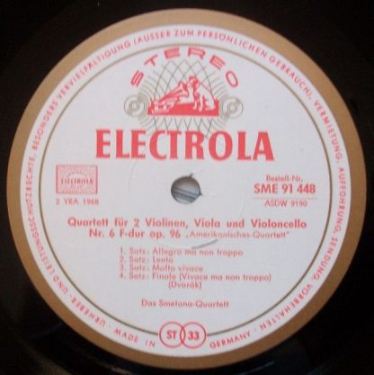 Electrola SME 91 448 - Streichquartett  Nr. 6 F-dur Op. 96 / Str - Image 3