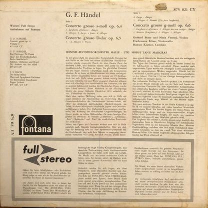 Fontana 875 021 CY - Concerti Grossi Opus 6  Band II Nr. 4, 5 & - Image 2