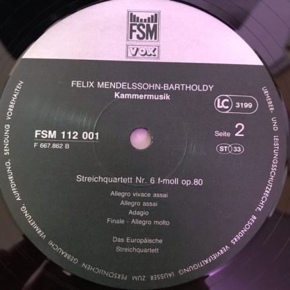 FSM FSM 112 001 - Kammermusik Von Felix Mendelssohn-Bartholdy - Image 4