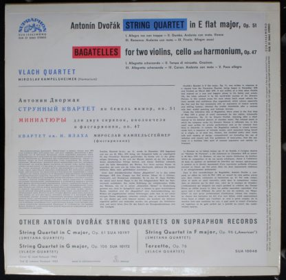 Supraphon SUA ST 50463 - String Quartet In E Flat Major, Bagatel - Image 2