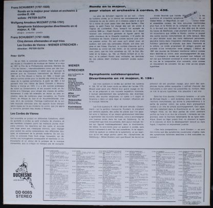 Duchesne DD 6085 - Rondo Pour Violon Et Cordes D.438 / Symphonie - Image 2