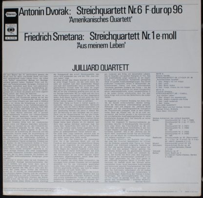 CBS S 72 719 - Streichquartett  Nr. 6 F-dur Op. 96 / Streichquar - Image 2