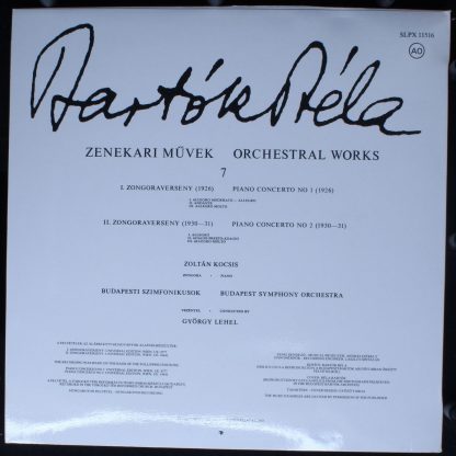 Hungaroton SLPX 11516 - Concertos For Piano And Orchestra Nos. 1 - Image 2