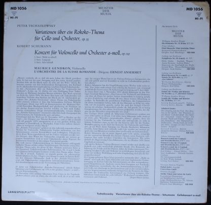DECCA MD 1056 - Schumann: Cellokonzert / Tschaikowsky: Rokoko-Va - Image 2