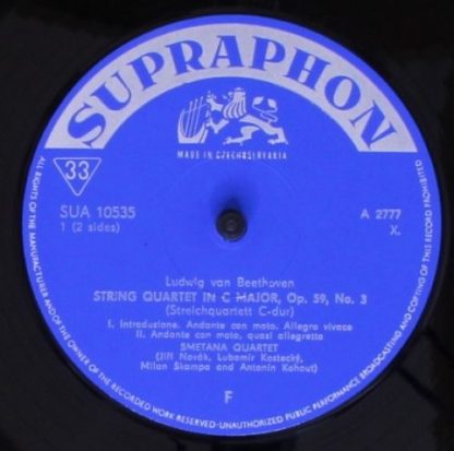 Supraphon SUA 10535 - String Quartet In C Major / String Quartet - Image 3