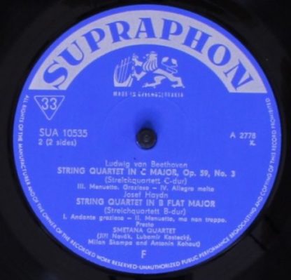 Supraphon SUA 10535 - String Quartet In C Major / String Quartet - Image 4