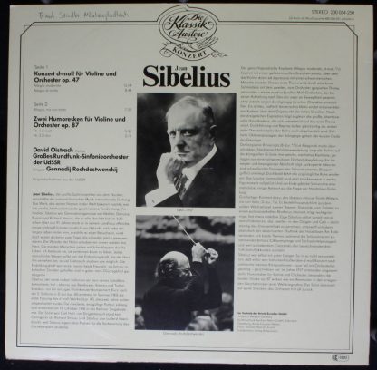 Eurodisc 200 054 - Violinkonzert D-Moll, Zwei Humoresken Op. 87 - Image 2