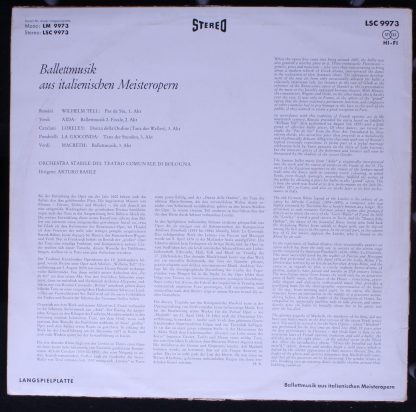 RCA Victor LSC 9973 - Ballettmusik aus Italienischen Meisteroper - Image 2