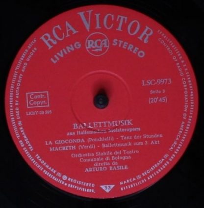 RCA Victor LSC 9973 - Ballettmusik aus Italienischen Meisteroper - Image 4