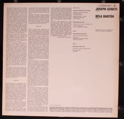 Vanguard 1C 153-92 176/7 M - "Kreutzer Sonate", "Rhapsodie Nr. 1 - Image 4