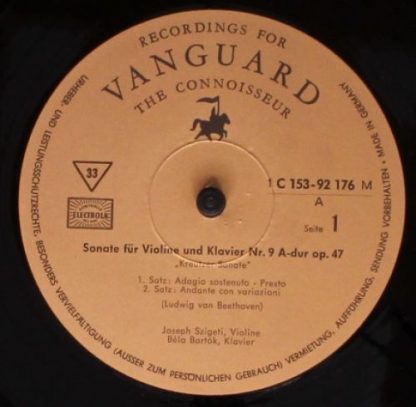 Vanguard 1C 153-92 176/7 M - "Kreutzer Sonate", "Rhapsodie Nr. 1 - Image 5