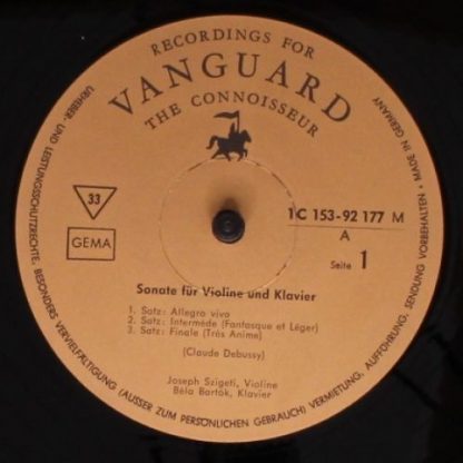 Vanguard 1C 153-92 176/7 M - "Kreutzer Sonate", "Rhapsodie Nr. 1 - Image 7