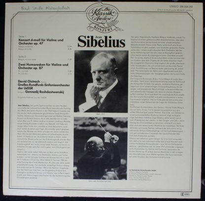 Eurodisc 200 054 - Violinkonzert D-Moll, Zwei Humoresken Op. 87 - Image 2