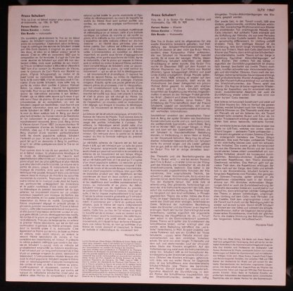 Hungaroton SLPX 11967 - Piano Trio In E Flat Major D.929 - Image 3