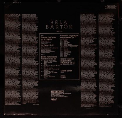 EMI 1C 065-14 143 Q - Béroff Spielt Bartók - Image 2