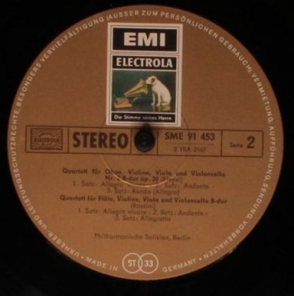 EMI Electrola GmbH SME 91453 - Quartett D-dur, Divertimento B-du - Image 4