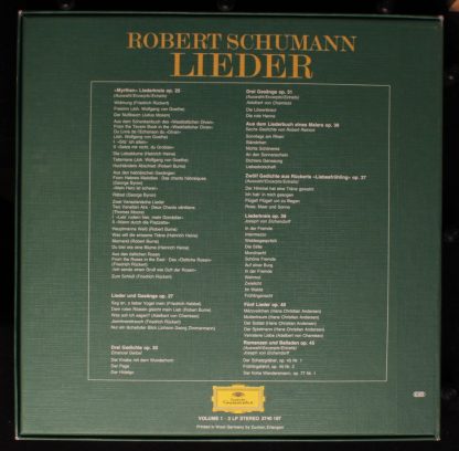 Deutsche Grammophon 2740 167 - Lieder Volume 1 - Nach Gedichten - Image 2
