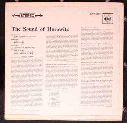CBS BRG 72117 - The Sound Of Horowitz - Image 2