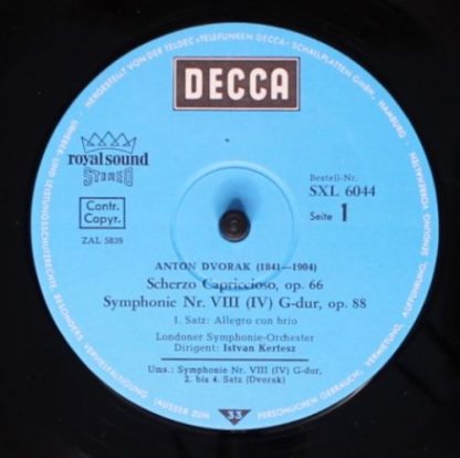 DECCA SXL 6044 - Symphonie Nr.VIII (IV) G-Dur Scherzo Capriccios - Image 3