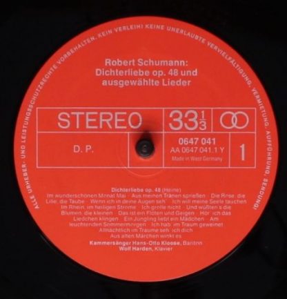 Phonogram  0647 041 - Dichterliebe Und Ausgewählte Lieder - Image 3