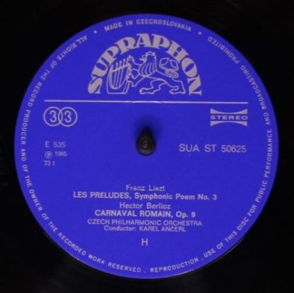 Supraphon SUA ST 50625 - Carnaval Romain / Les Préludes / Invita - Image 3