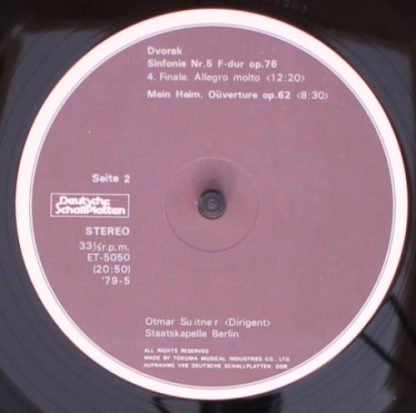 Deutsche Schallplatten ET-5050 - Sinfonie Nr. 5 F-dur Op. 76 - Image 4