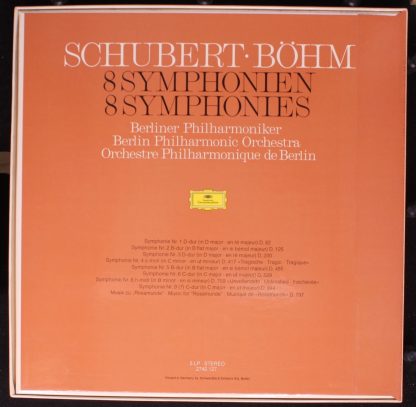 Deutsche Grammophon 2740 127 - 8 Symphonien ∙ Musik Zu Rosamunde - Image 2