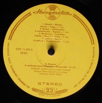 Hungaroton LPX 11428 - Operatic Recital - Image 3