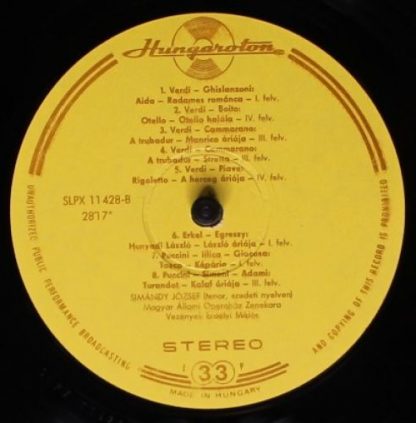 Hungaroton LPX 11428 - Operatic Recital - Image 4