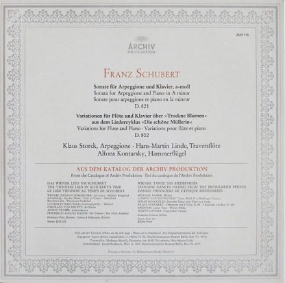 Archiv Produktion 2533 175 - Arpeggione-Sonate / Trockne Blumen - Image 3