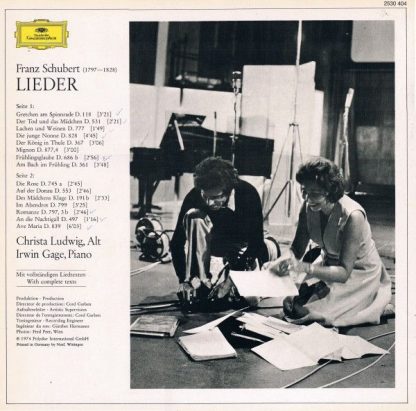 Deutsche Grammophon 2530 404 - Schubert-Lieder - Image 2