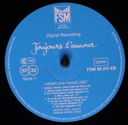 FSM 68 215 EB - Toujours L'Amour - Lieder Von Franz Liszt - Image 3