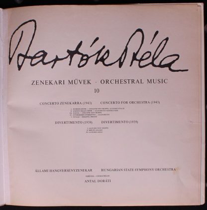 Hungaroton SLPX 11437 - Concerto For Orchestra / Divertimento - Image 3