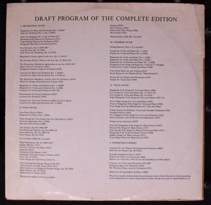 Hungaroton SLPX 11437 - Concerto For Orchestra / Divertimento - Image 2