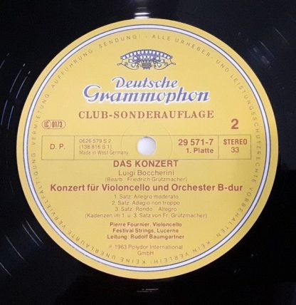 Deutsche Grammophon 29 571-7 - Das Konzert - Berg, Boccherini, B - Image 7