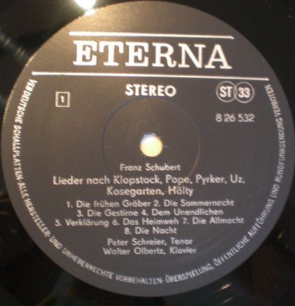 Eterna 8 26 532 - Lieder Nach Klopstock, Pope, Pyrker, Uz, Koseg - Image 3