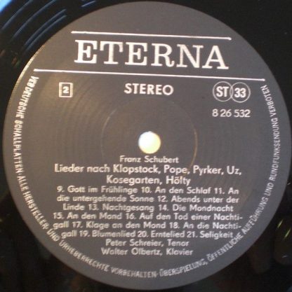 Eterna 8 26 532 - Lieder Nach Klopstock, Pope, Pyrker, Uz, Koseg - Image 4