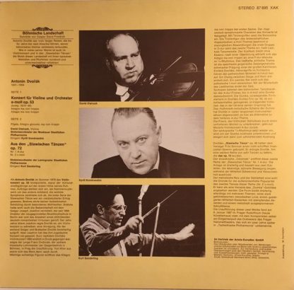 Eurodisc 87 695 XAK - Violinkonzert Op. 53 / Slawische Tänze Op. - Image 2