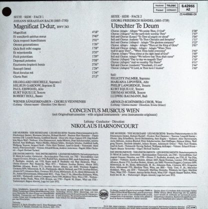 TELDEC Schallplatten GmbH 6.42955 AZ - Magnificat, Utrecht Te De - Image 2