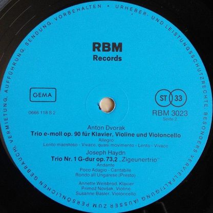 RBM Records RBM 3023 - Trio Nr.1 G-dur Op.73, 'Zigeunertrio' / T - Image 4