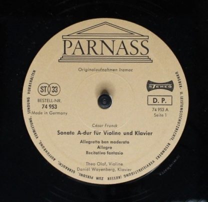 Parnass 74 953 - Johannes Brahms, César Franck, Theo Olof, Danie - Image 3