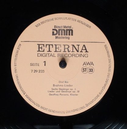 Eterna 7 29 233 - Olaf Bär, Geoffrey Parsons (2), Johannes Brahm - Image 3