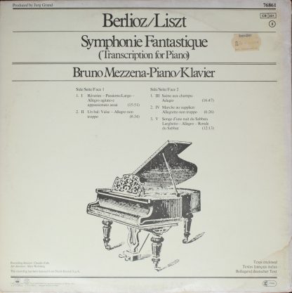 CBS 76861 - Symphonie Fantastique (Transcription For Piano) - Image 2