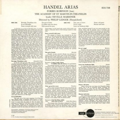 Argo ECS 738 - Handel Arias - Image 2